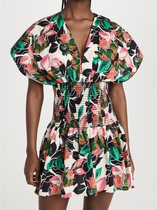 Misa Los Angeles Dresses & Skirts - MISA Los Angeles Della Dress XS NWT Floral Smocked Mini Flutter Sleeve Boho